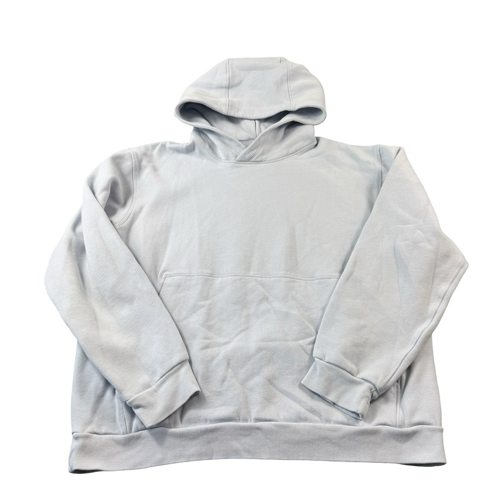 Lululemon City Sweat Pullover Hoodie L Light Blue LM3FAES Mens Activewear